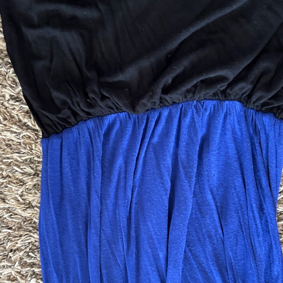Chic Black and Blue Maxi Dress - Picture 2 of 3